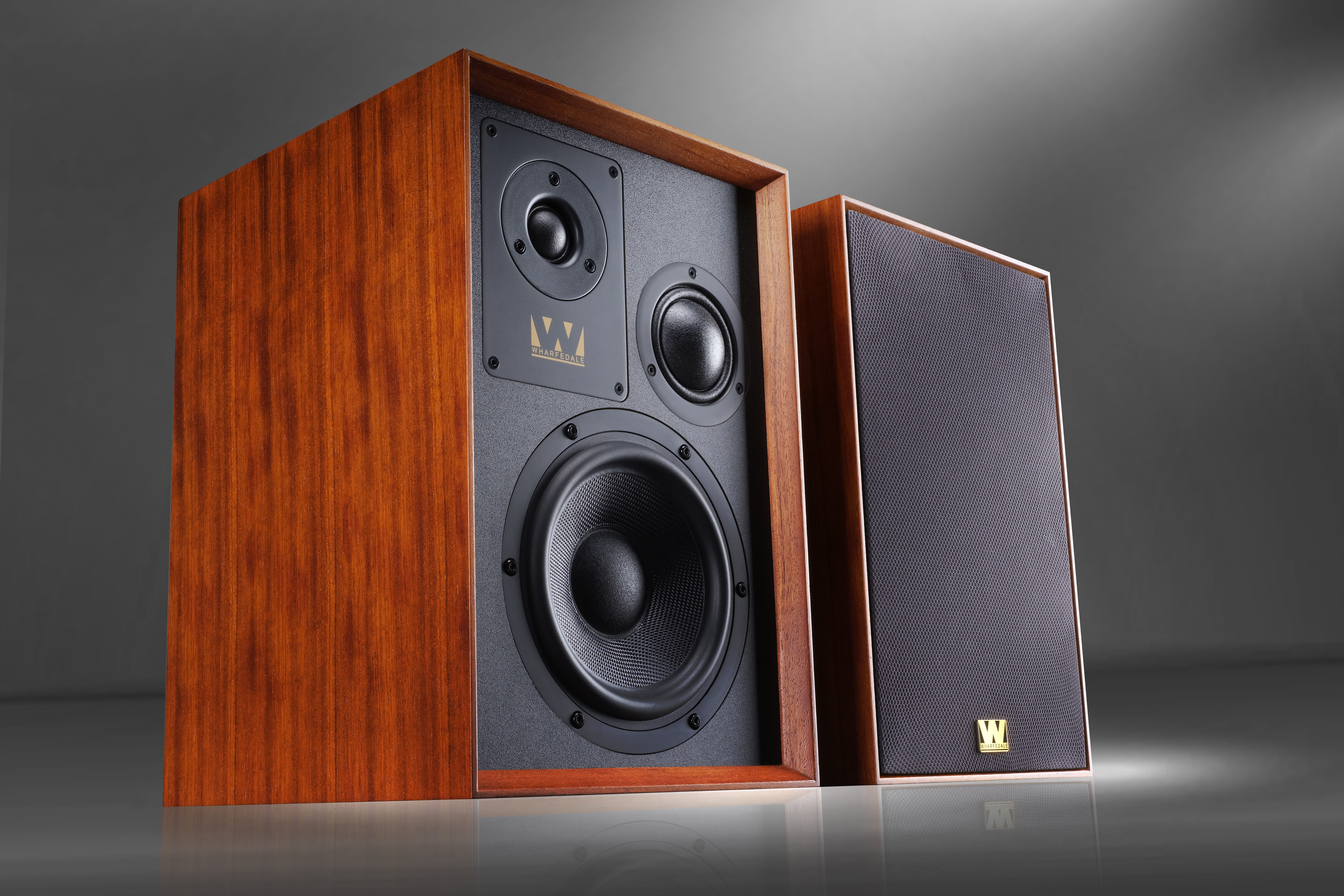 Wharfedale - Super Denton Bookshelf Speakers (Red Mahogany, Pair